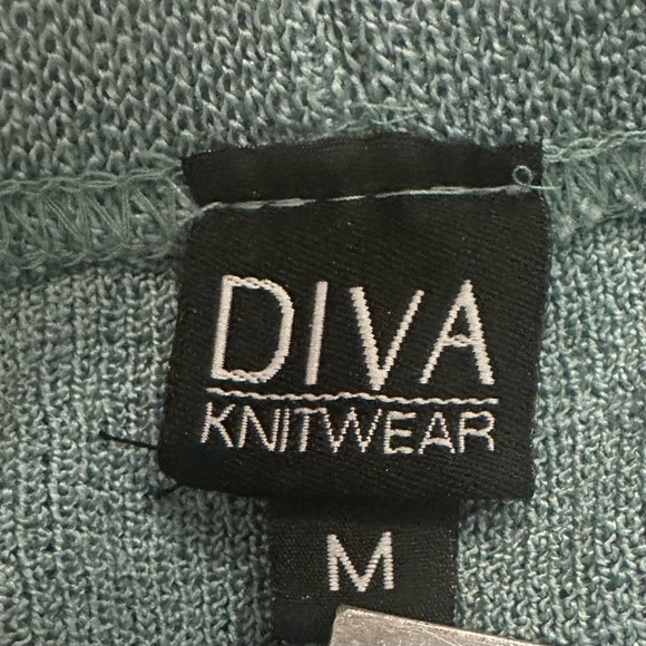 Vintage DIVA Knitwear Teal Maxi Skirt - Size M - NWT - Picture 3 of 7